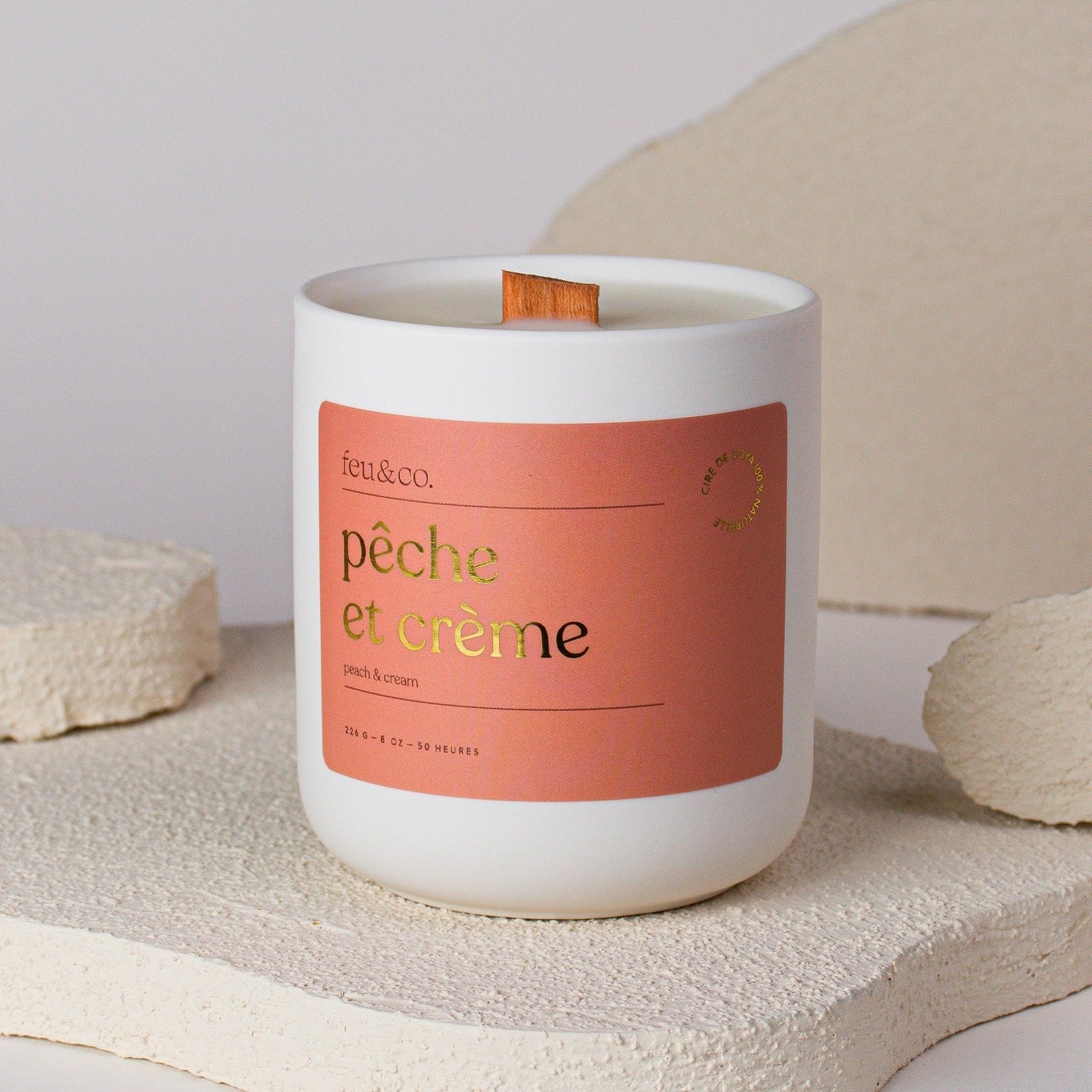 Bougie - Pêche et Crème 227 g