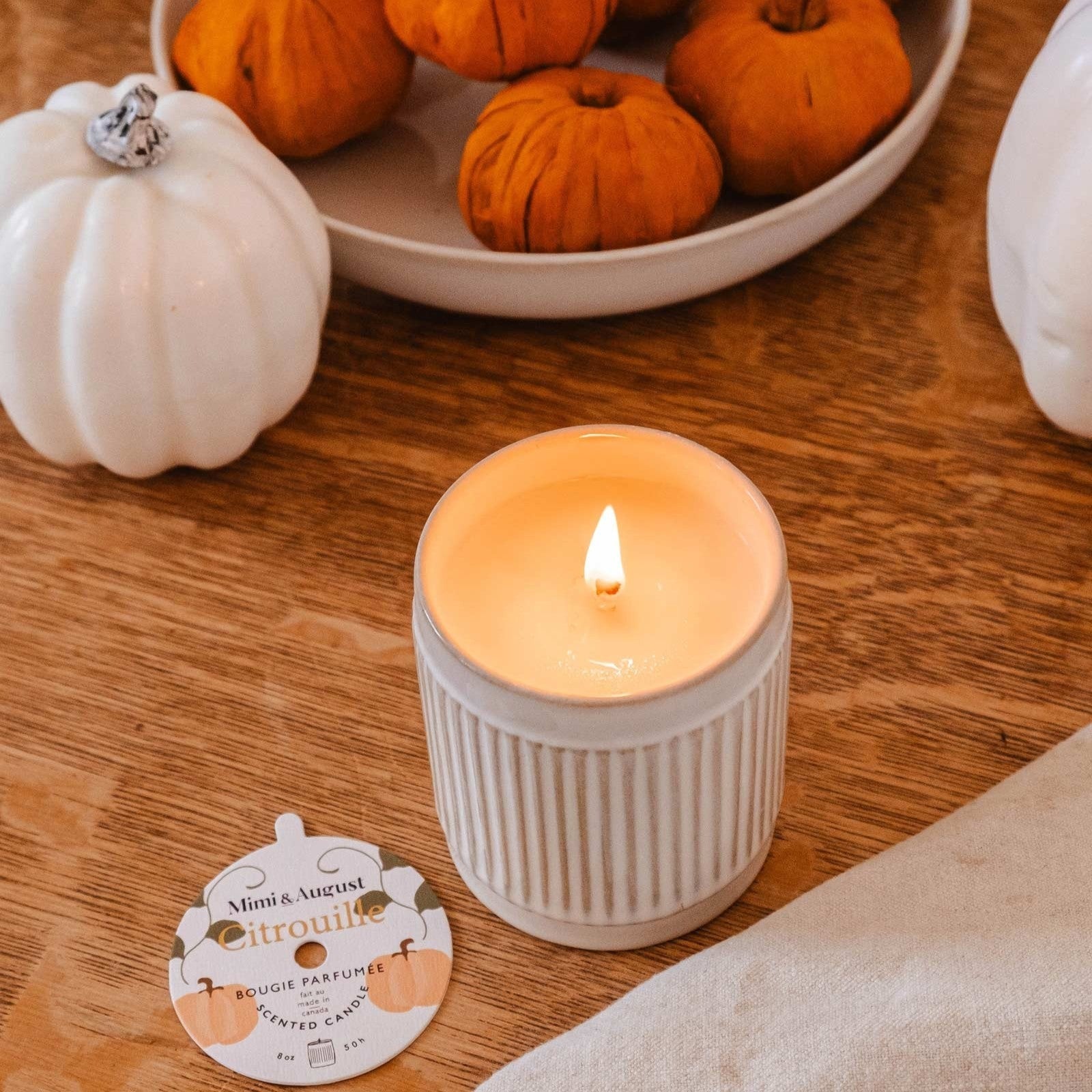 Bougie Réutilisable - Citrouille 8oz