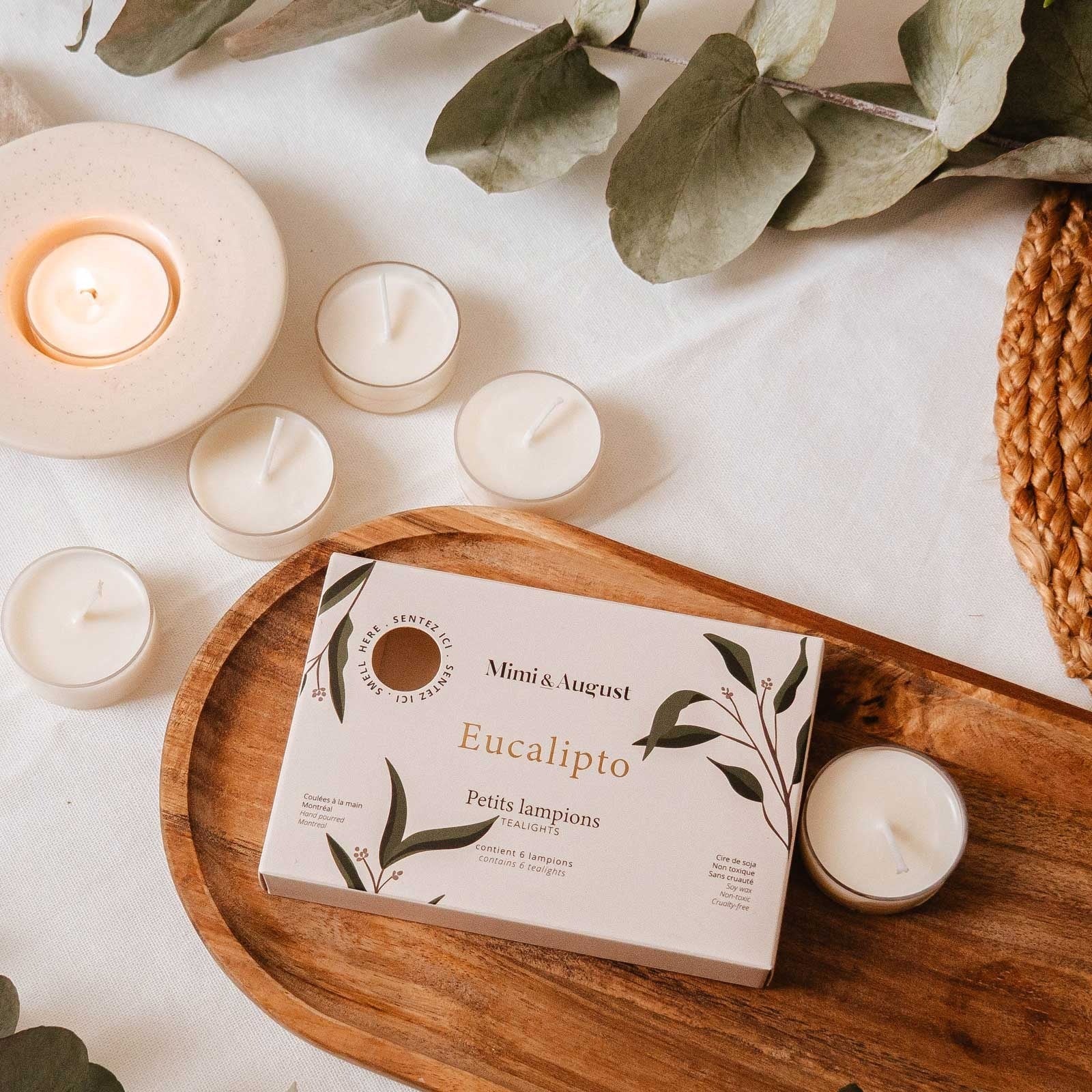 Ensemble de bougies chauffe-plat Eucalipto