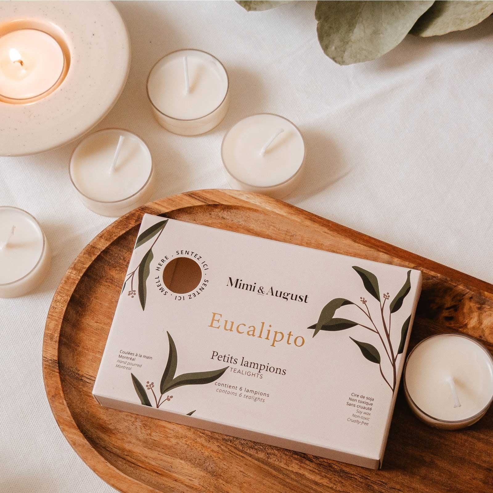 Ensemble de bougies chauffe-plat Eucalipto