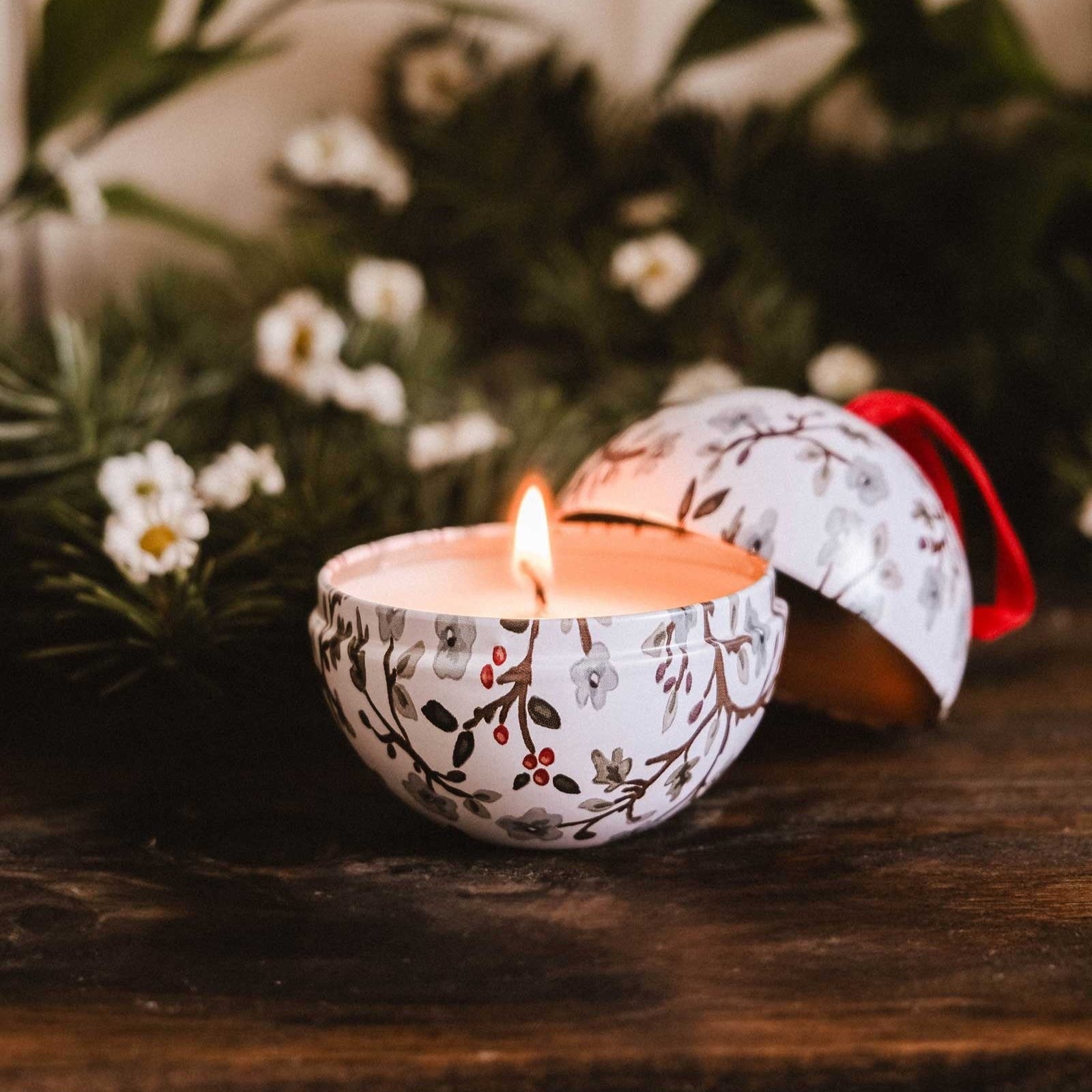 Winter Flower - Christmas Ornament Candle